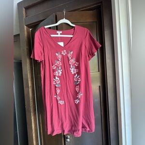 Love, Fire Burgundy Rayon Dress